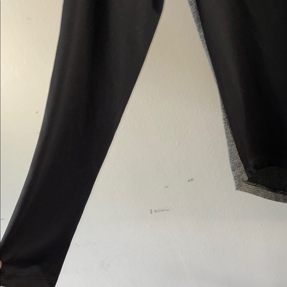 Black and Gray Fitted Long Sleeve Tee with Mandarin Collar - Picture 3 of 10